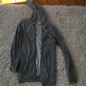 grey full zip hoodie